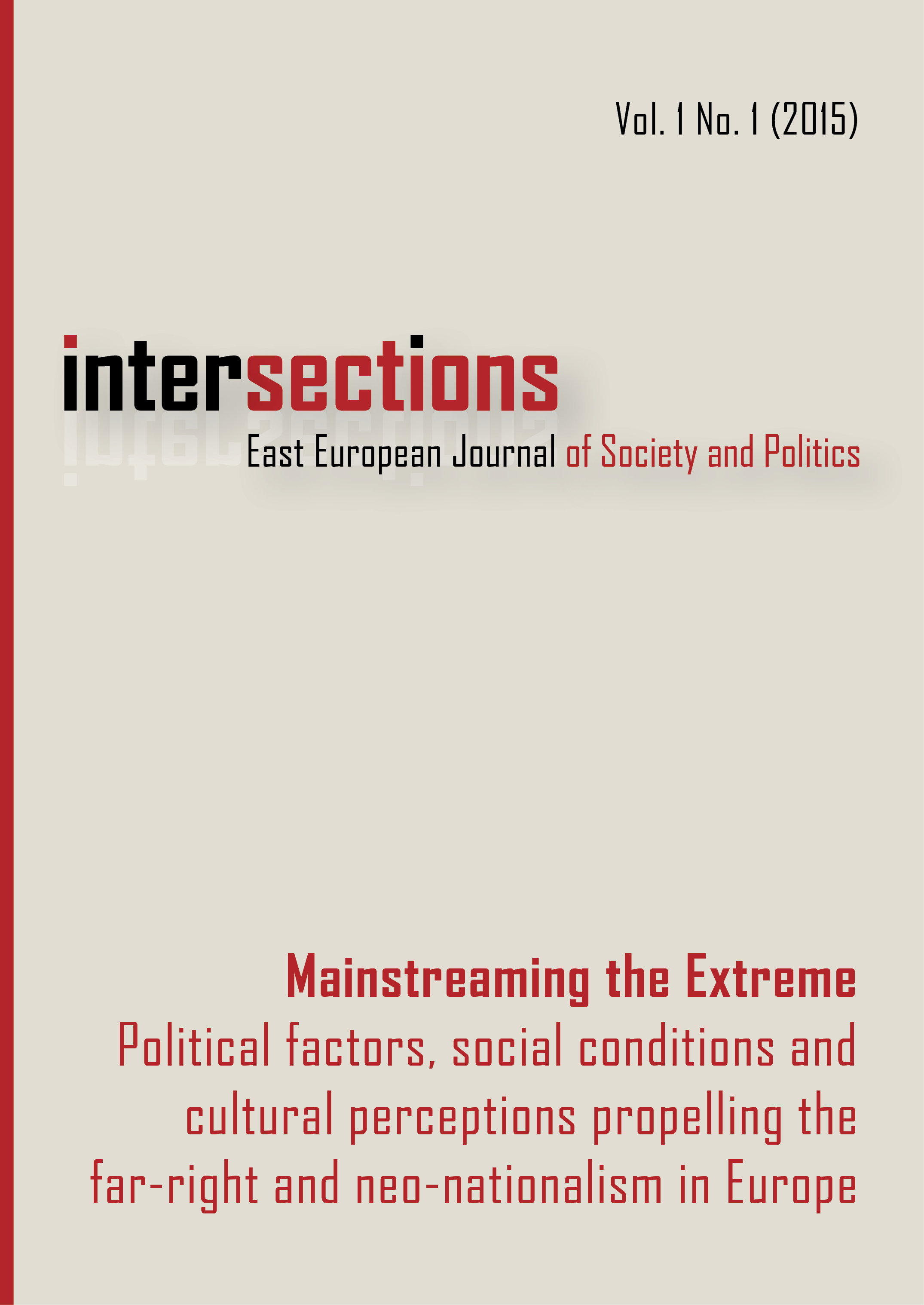 					View Vol. 1 No. 1 (2015): Mainstreaming the Extreme
				